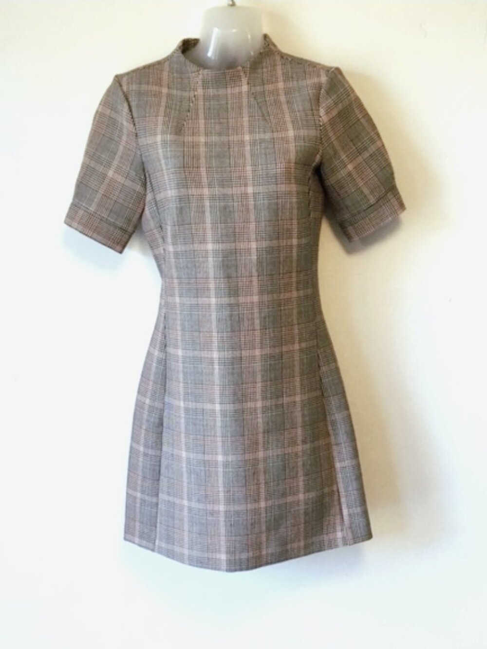 HM Houndstooth plaid dress formal career dress Sz 10 Work Wear Business H&M uniq